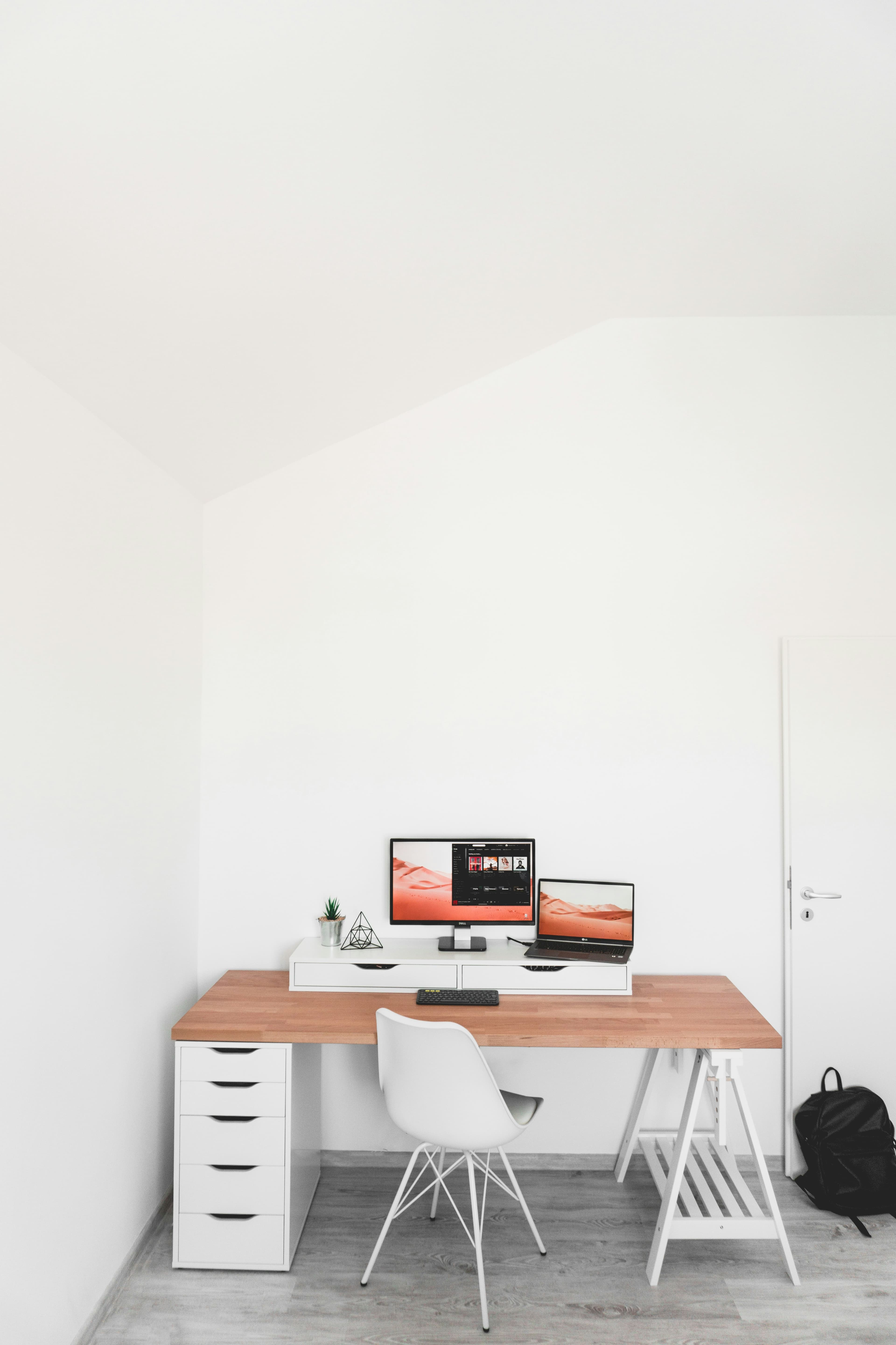 IKEA Scandinavian Minimalist Wooden Desk