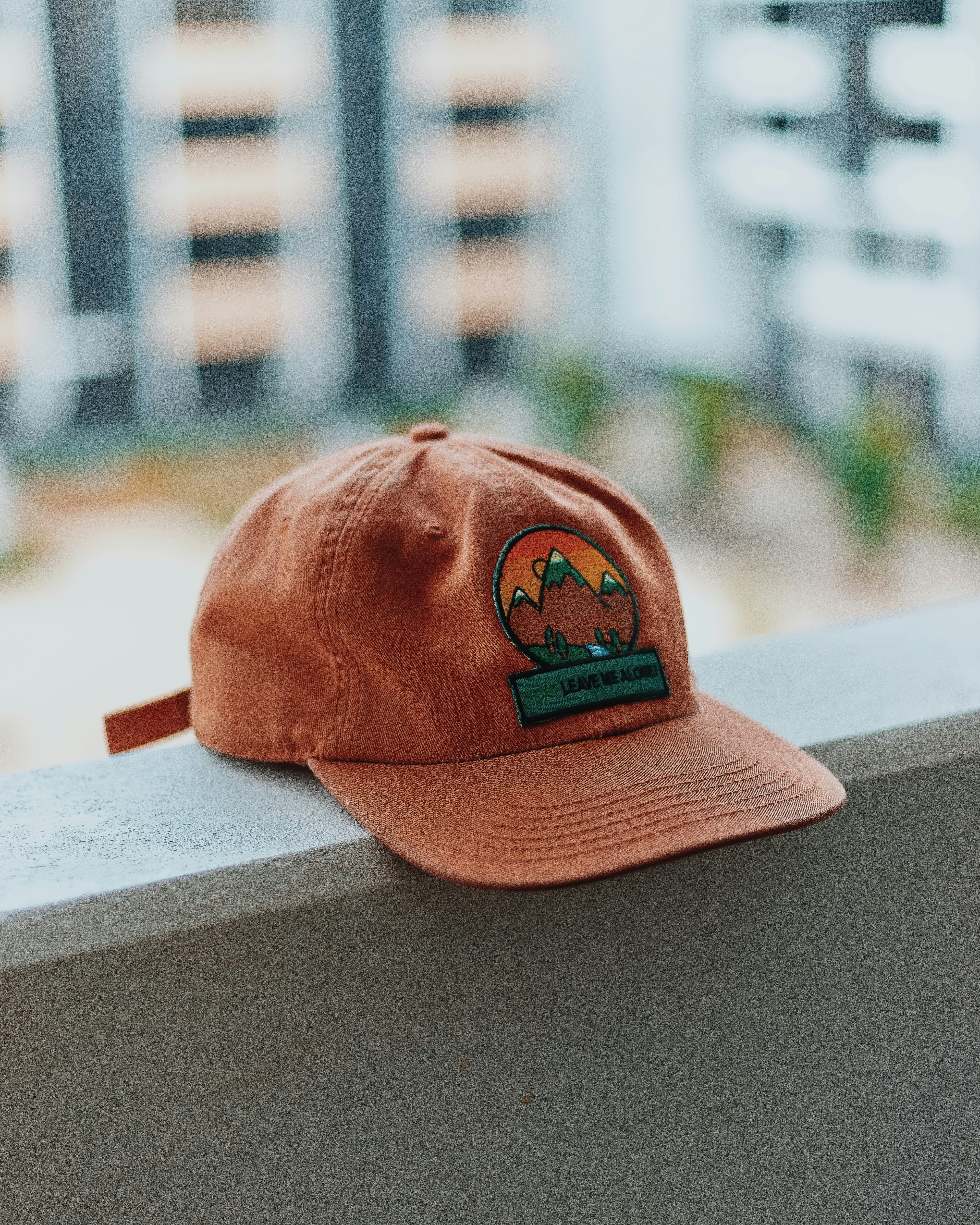 Vintage Brown Cotton Baseball Cap